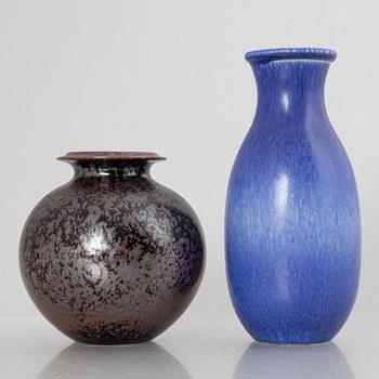 Sven Wejsfelt, two stoneware vases, Gustavsbergs Studio 1988.