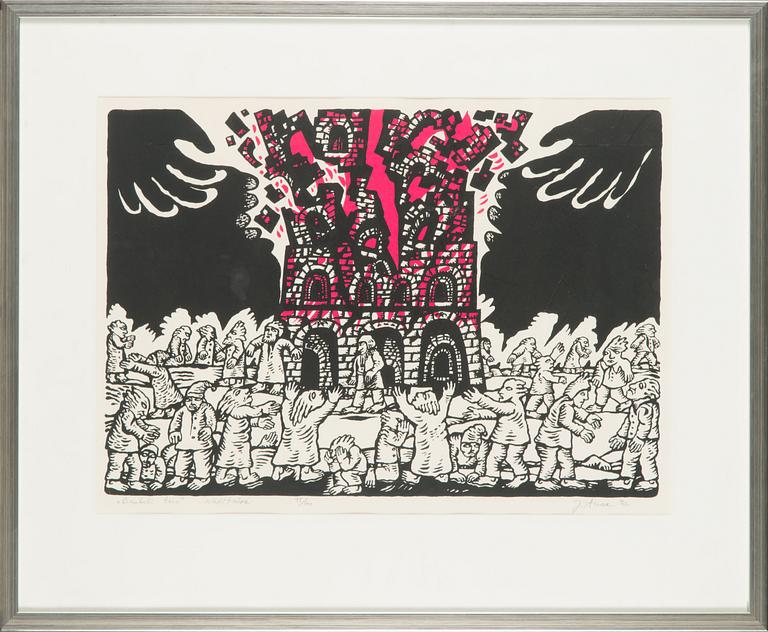 Jüri Arrak, silkscreen, signed and dated -90, numbered 95/100.