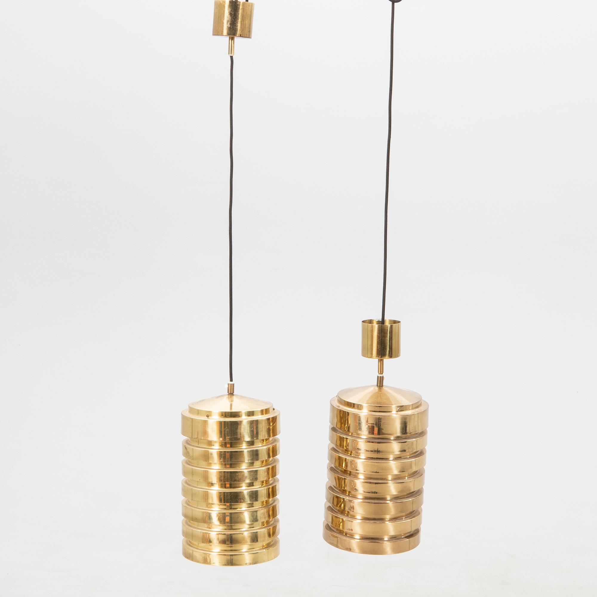 Hans-Agne Jakobsson, taklampor ett par  modell T487/M, Markaryd sent 1960/70-tal.