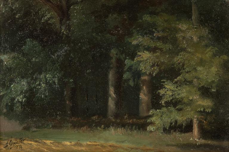 French artist, 19th century, Forest.