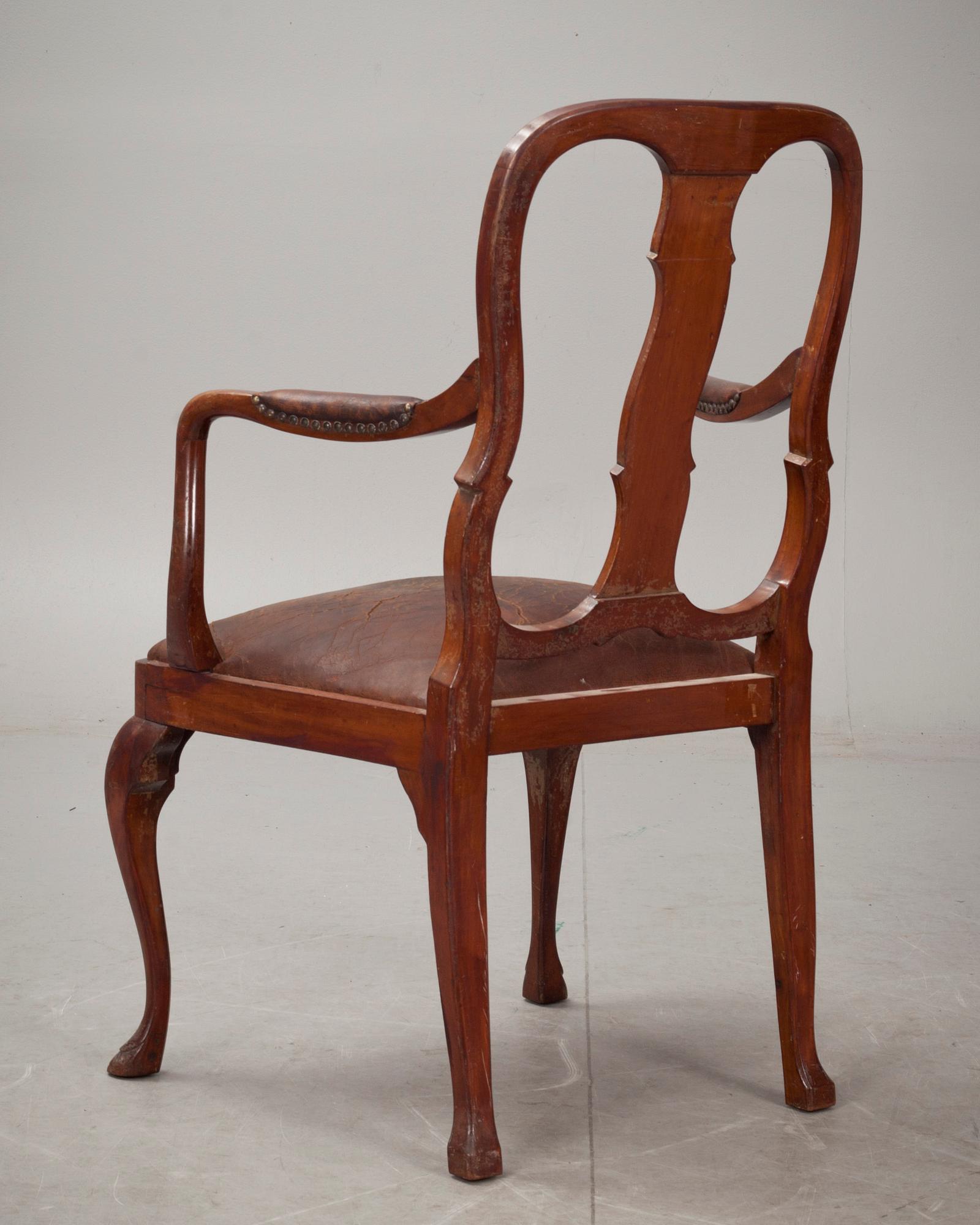 KARMSTOL, senbarockstil, 1900-talets början, märkt.