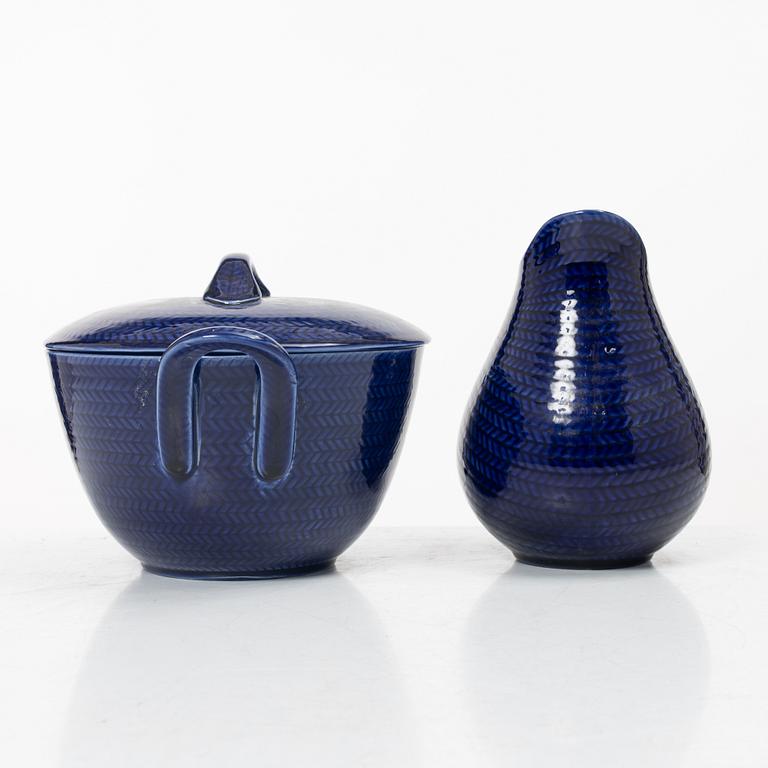 Hertha Bengtson, A 92-piece dinner service, 'Blå eld', Rörstrand, Sweden.