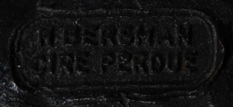 ARVID KNÖPPEL, skuptur, brunpatinerad brons, sign.