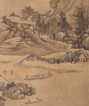 Okänd konstnär, rullmålning, färg och tusch på siden. Qingdynastin (1644-19412).