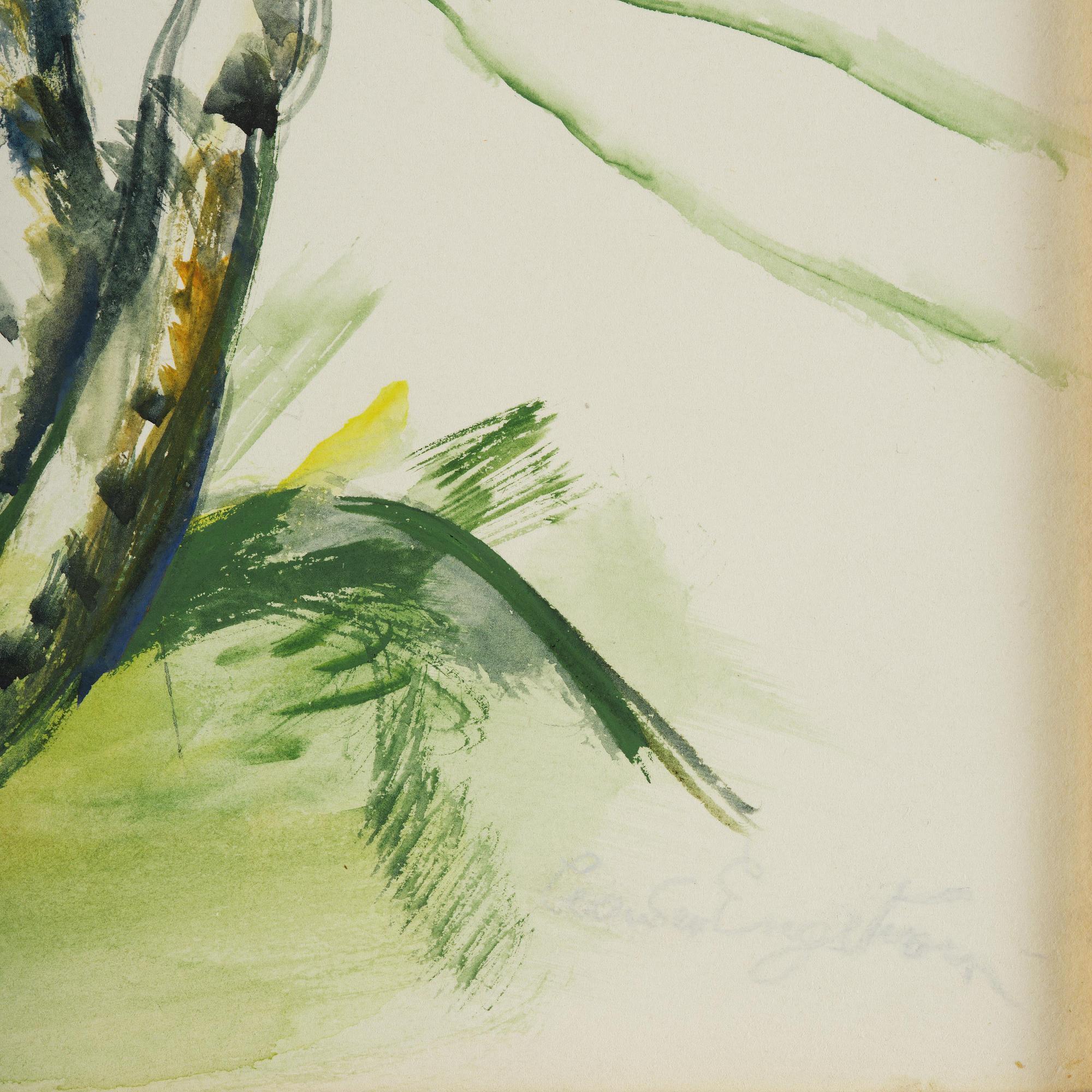 Leander Engström, Reindeer in mountain landscape.