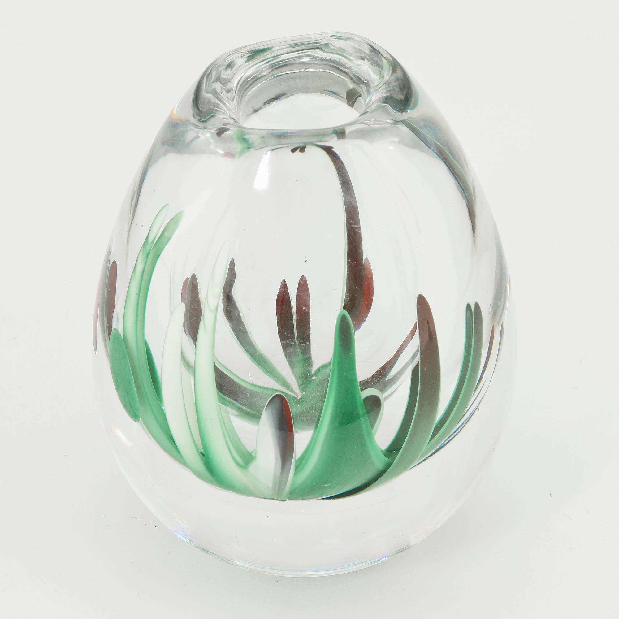 VAS, glas, Vicke Lindstrand, Kosta, 1900-talets mitt.