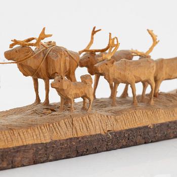 Kjell Bergqvist, skulptur, Malmberget, signerad KB och daterad -71.