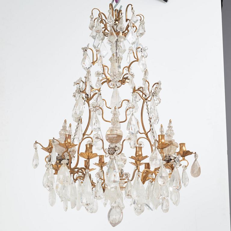 A French 19th century twelve-light chandelier.