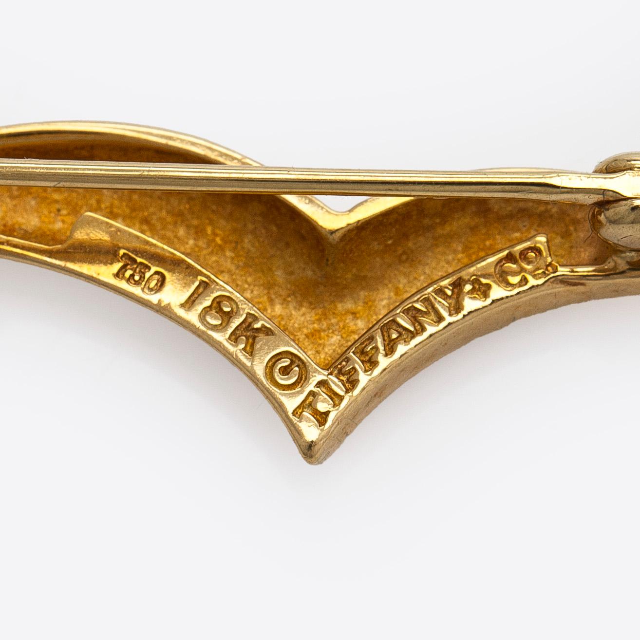 Tiffany & Co, brosch, "Mås", 18K guld.