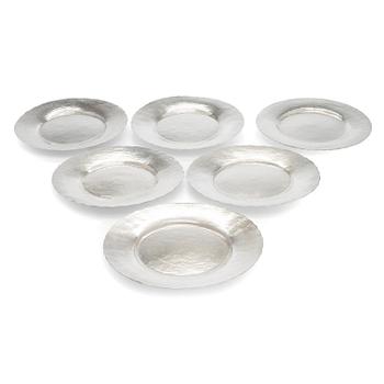 Tapio Wirkkala, Six silver dishes model TW 140, Hämeenlinna 1976-79.