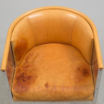 MATS THESELIUS. fåtölj, "Aluminiumfåtöljen" för Källemo, formgiven 1990.