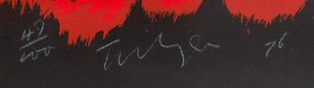 William Tillyer, silk screen print signerat 76 47/100.