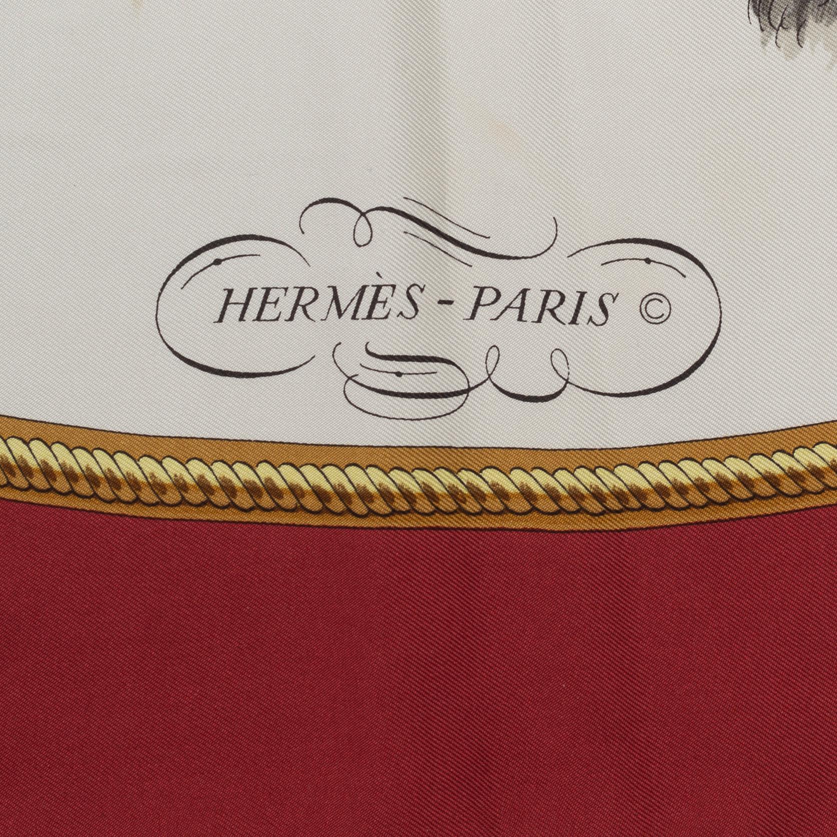 Hermès, a 'Reprise' silk scarf.