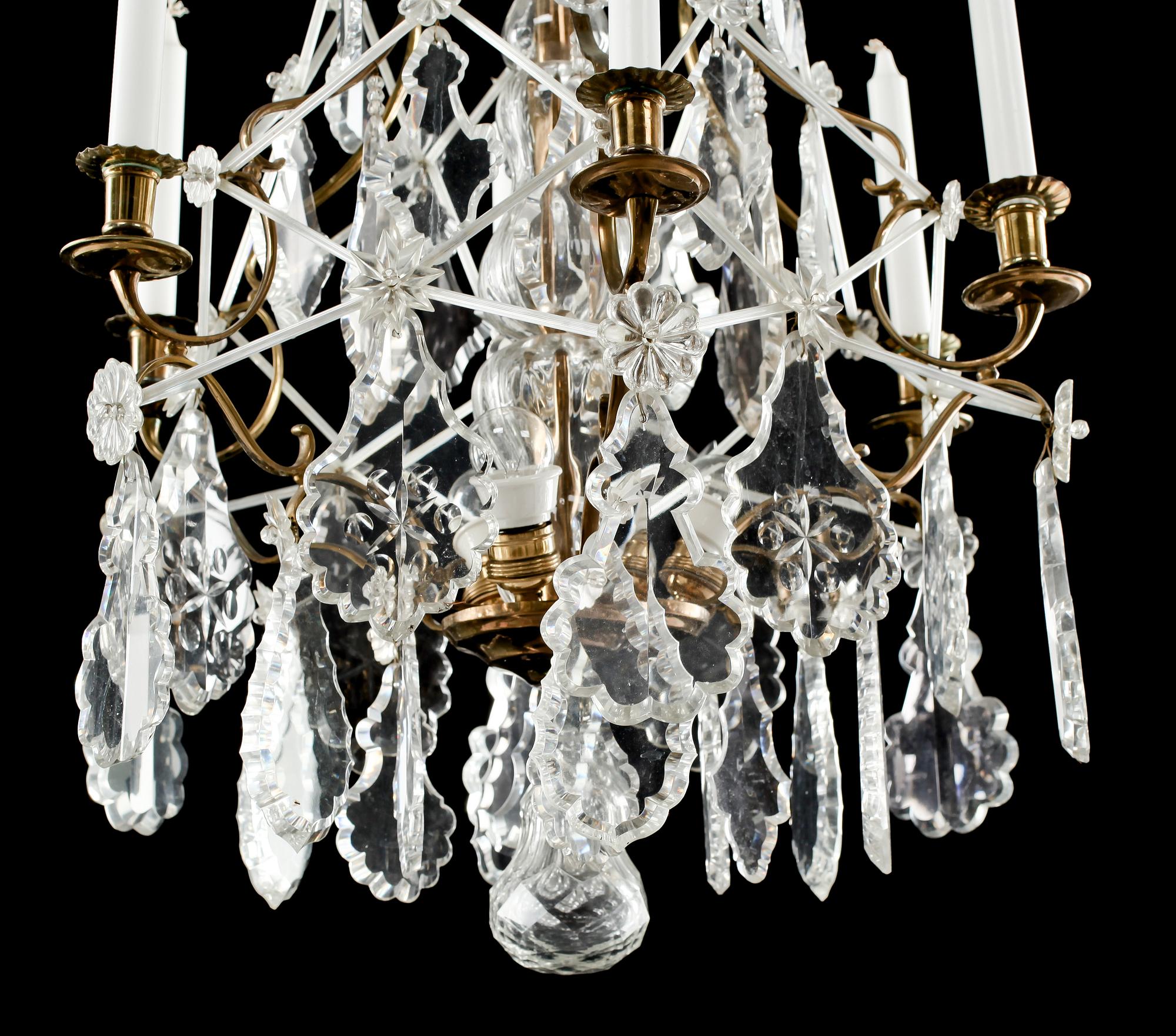 LJUSKRONA, rokokostil, 1900-talets mitt. Höjd ca 85 cm.