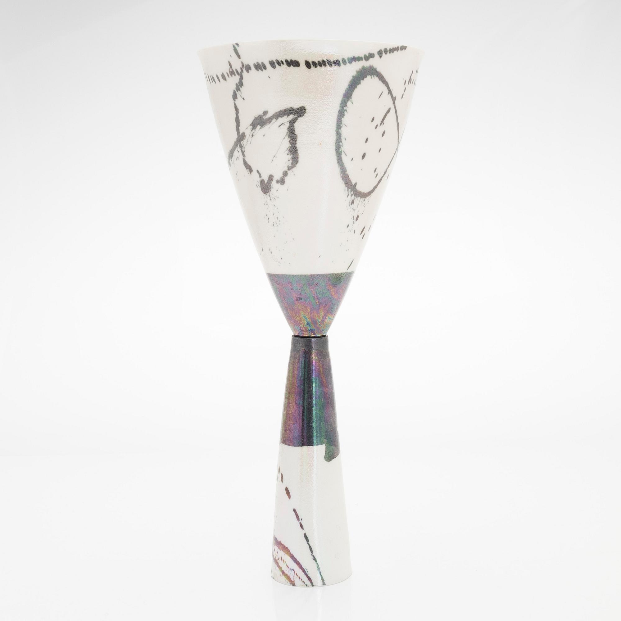 Inkeri Leivo, a ceramic vase, signed IL Arabia.