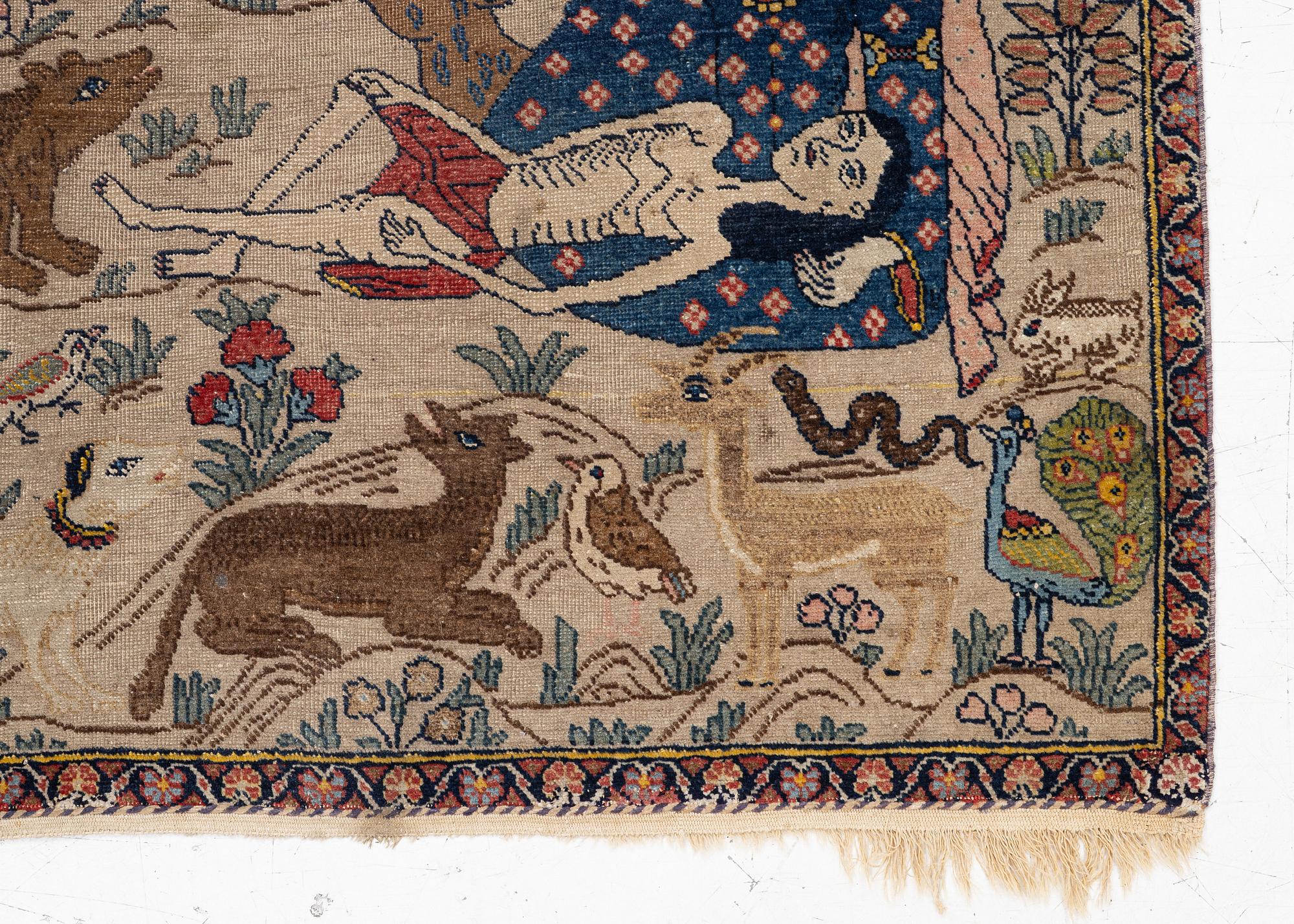 A semi-antique Tabriz rug, Northwest Persia, c. 137 x 101 cm.