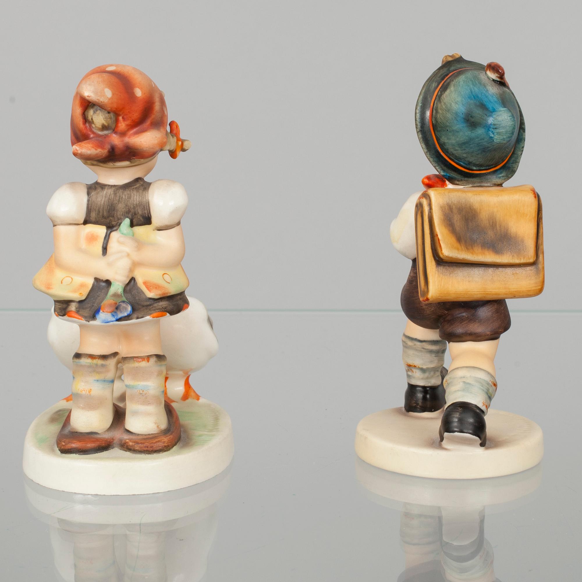 FIGURINER, 2 st, porslin, Hummel, Goebel Tyskland.