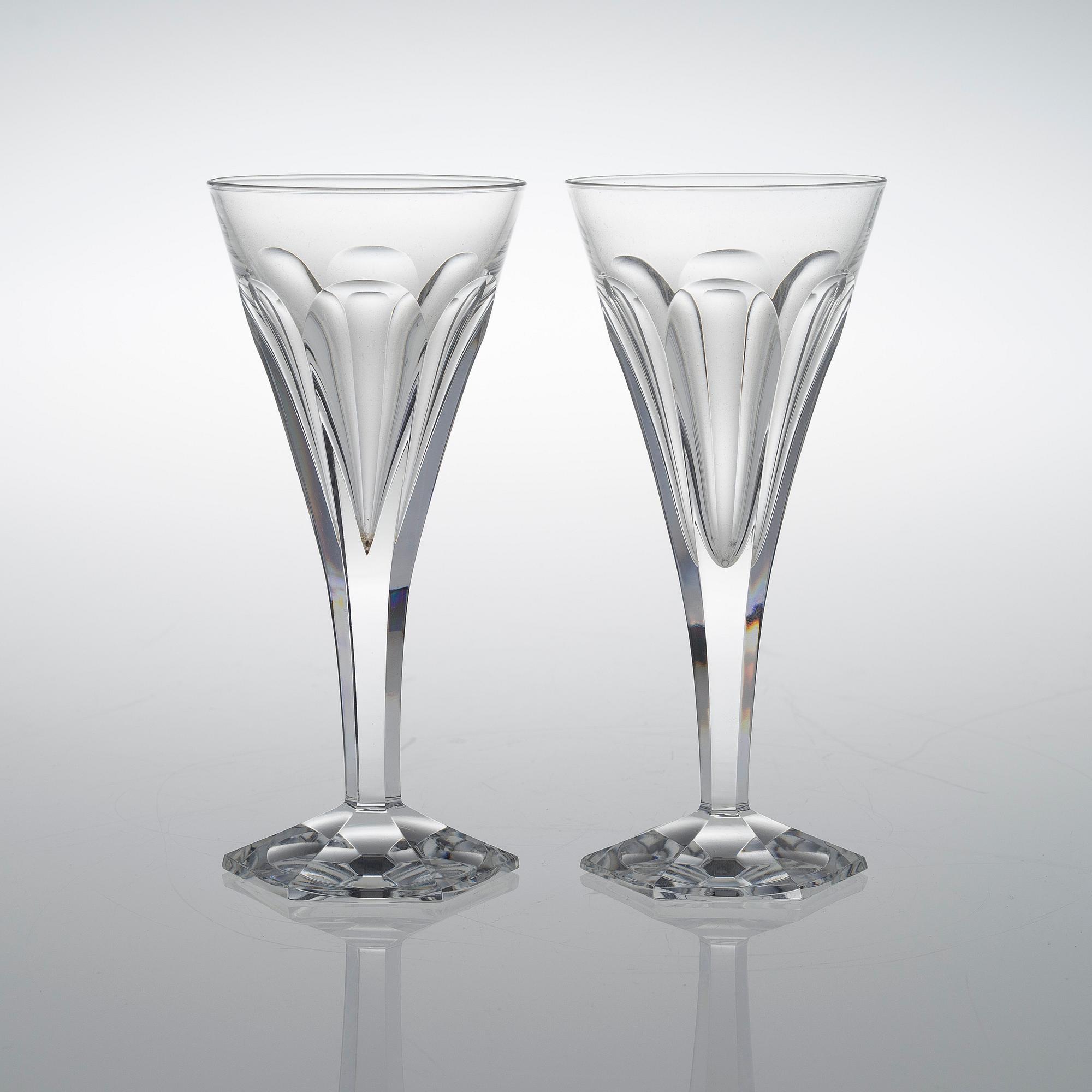 Nine glasses, 20th century.