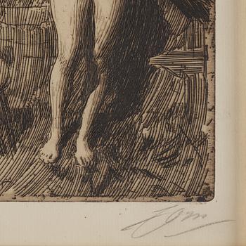 ANDERS ZORN, etsning, 1901, signerad med blyerts.