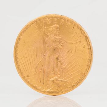 GULDMYNT, 20 Dollars, USA 1927. Vikt ca 33 g.