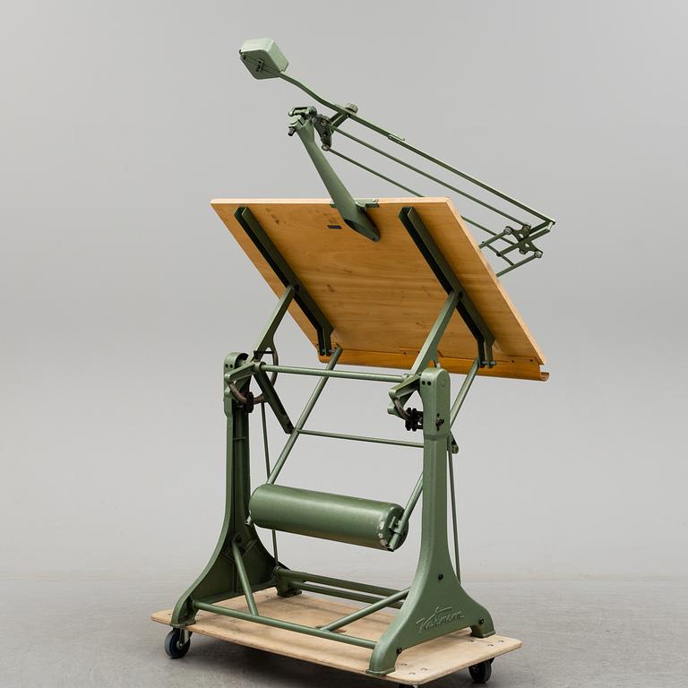 A drawing table from Franz Kuhlmann KG, Wilhelmshaven, Germany, mid 20th Century.