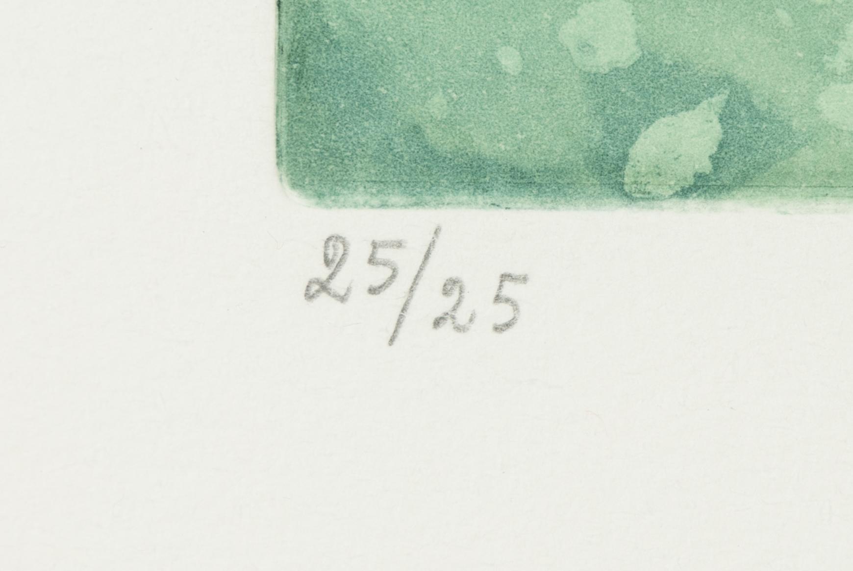 Annette Hammarén, etching in colours. Signed in pencil and numbered 25/25.