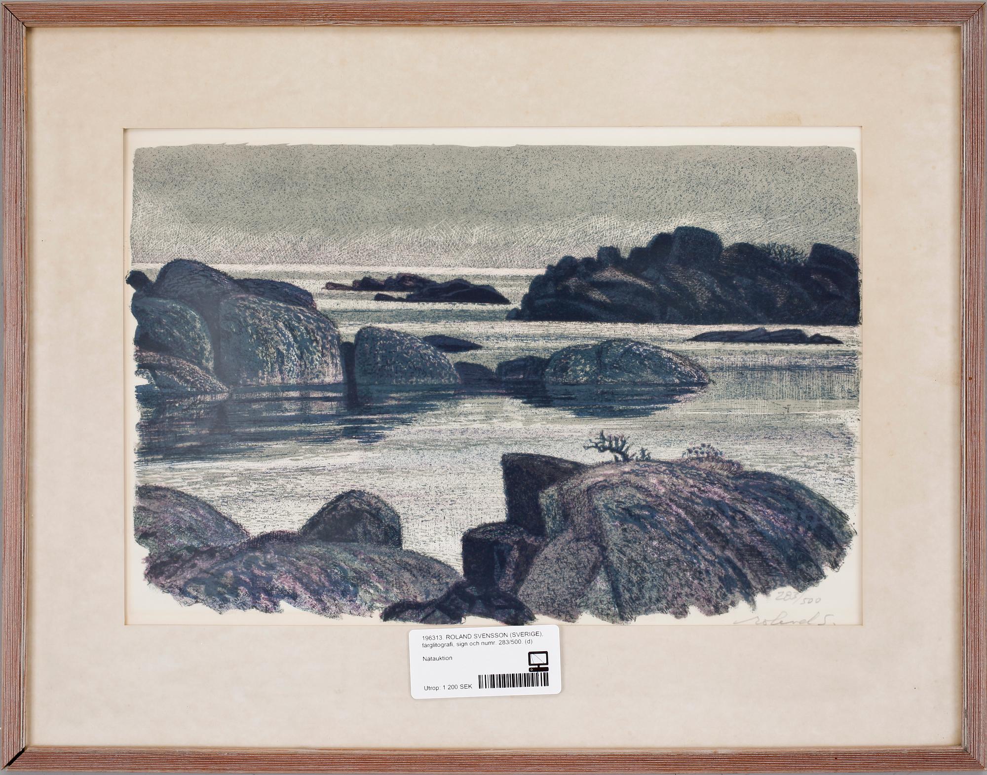 ROLAND SVENSSON, färglitografi, sign och numr. 283/500.