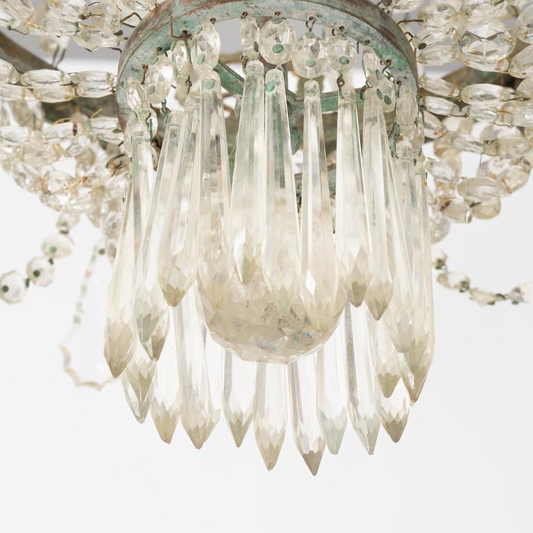 An Empire style chandelier, around 1900.