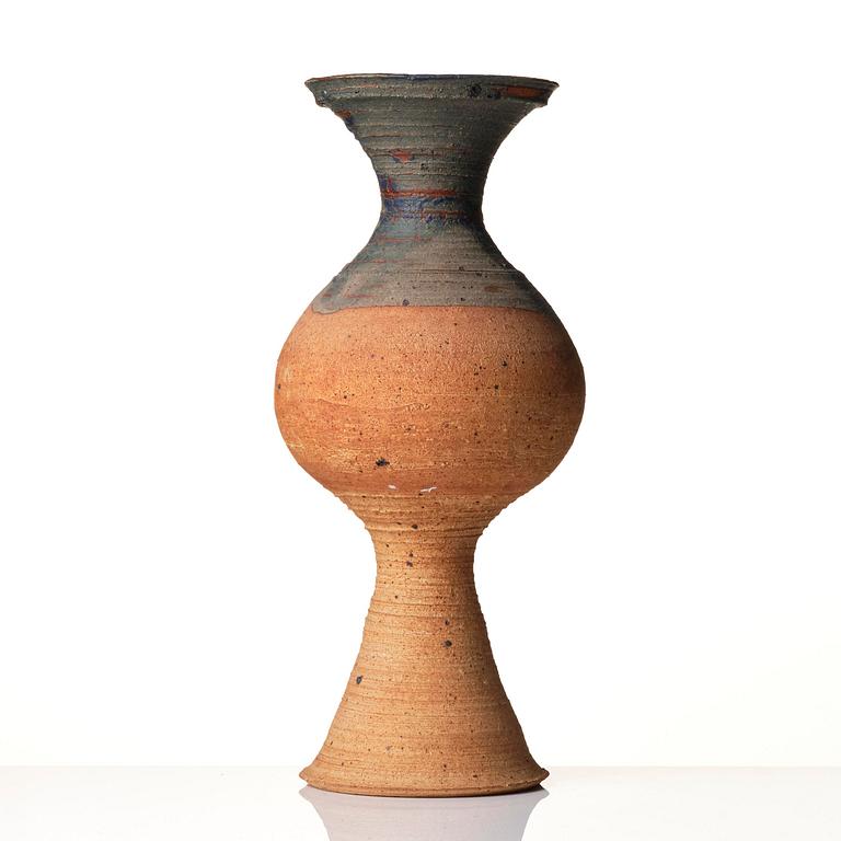 Kyllikki Salmenhaara, a chamotte stoneware floor vase, Arabia, Finland 1950s.