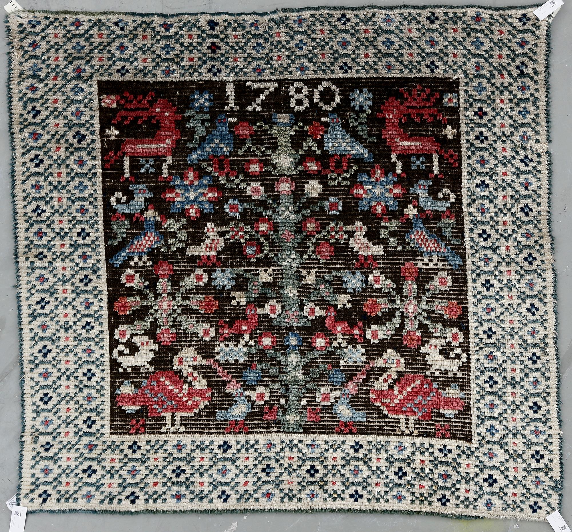 RYA, Sverige 1780. Ca 165 x 174 cm.