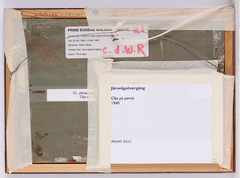 PETER WEISS, oil on panel, signed and dated -40.