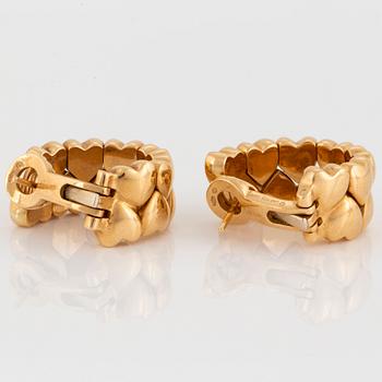 A pair of Cartier earrings "Double Hearts" in 18K gold.