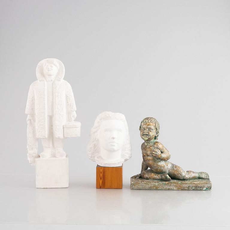 Emil Näsvall, skulpturer, 3 st.