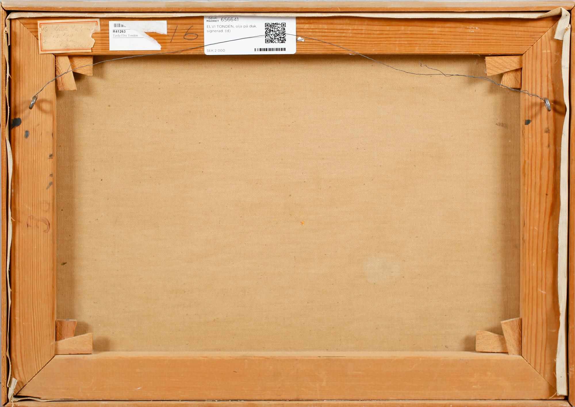 ELVI TONDÉN, olja på duk, signerad.