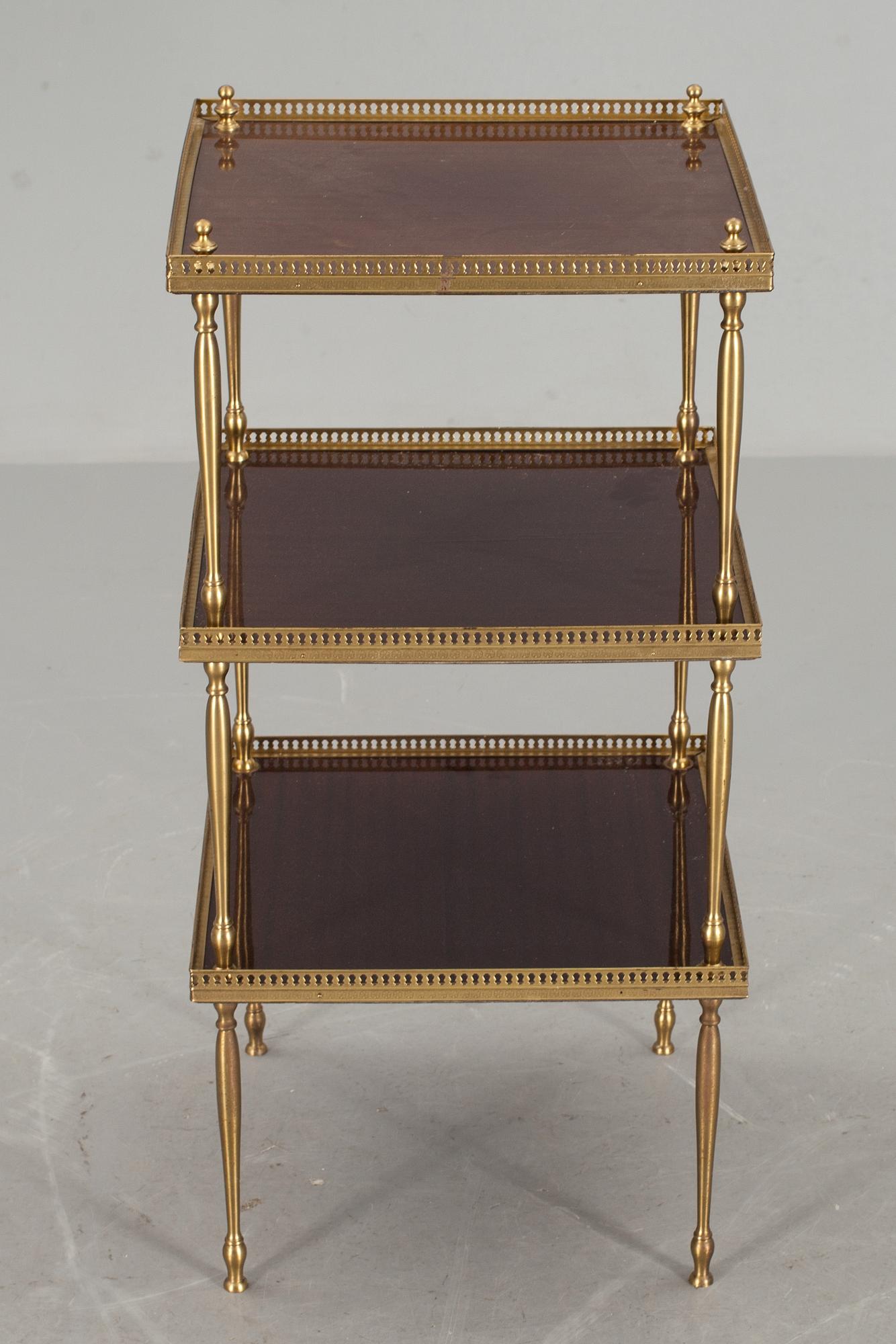 ETAGERE/HÖRNBORD, gustaviansk stil, 1900-talets andra hälft.