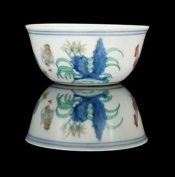 KOPP, porslin. Ming dynastin, Chenghuas sex karaktärers märke och period (1465-87).