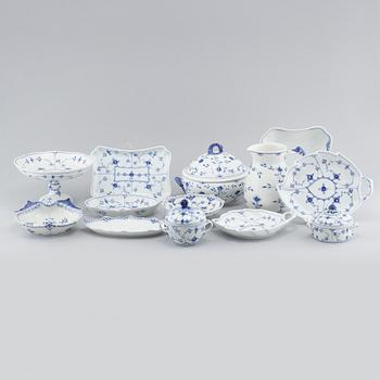 pieces of porcelain, partly "Musselmalet", by Royal Copenhagen & Bing & Grøndahl.