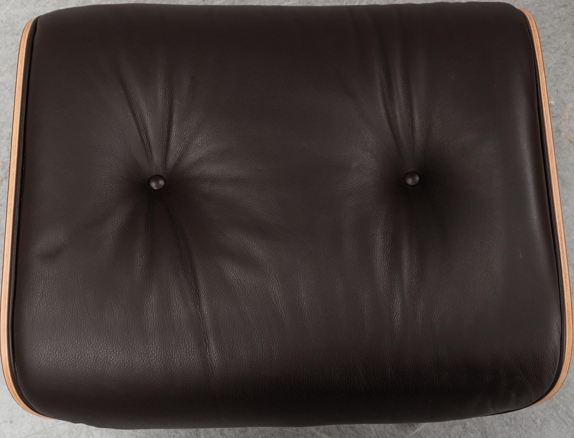 CHARLES & RAY EAMES, a Lounge Chair and Ottoman, Vitra, 2010's.