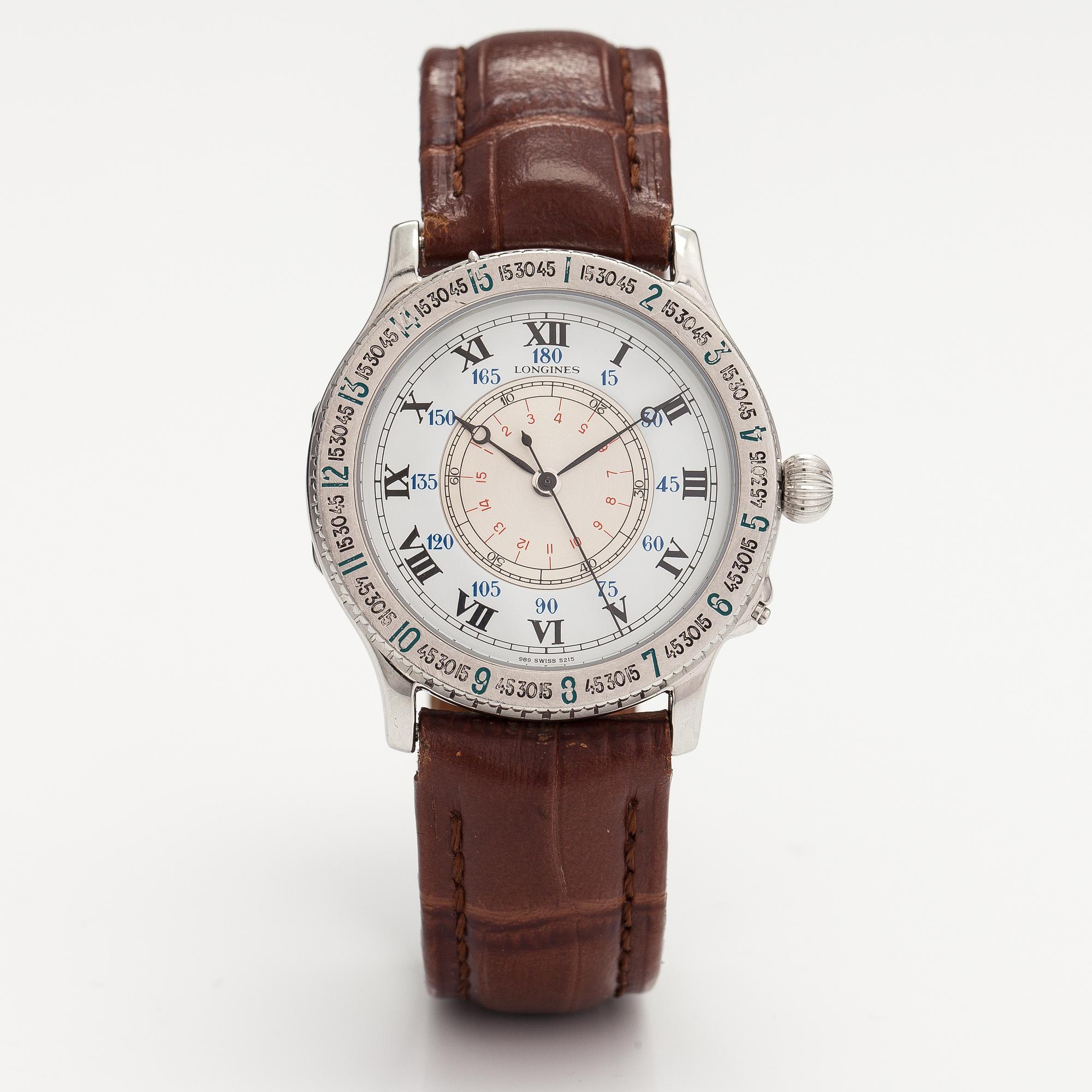 LONGINES, Lindberg hour angle, wristwatch, 38 mm.