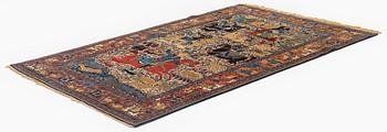A Kashan 'Mohtasham' rug, c. 211 x 139 cm.