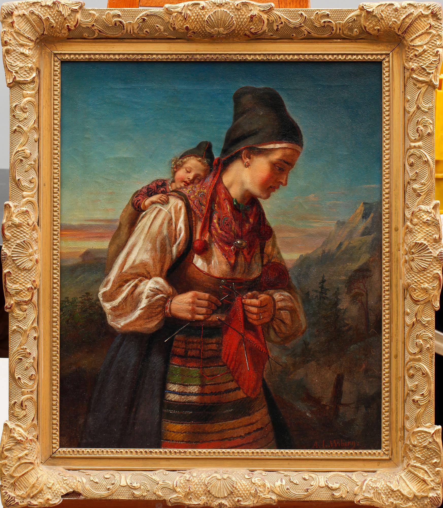 AXEL LEOPOLD WIBERG, olja på duk, sign.
