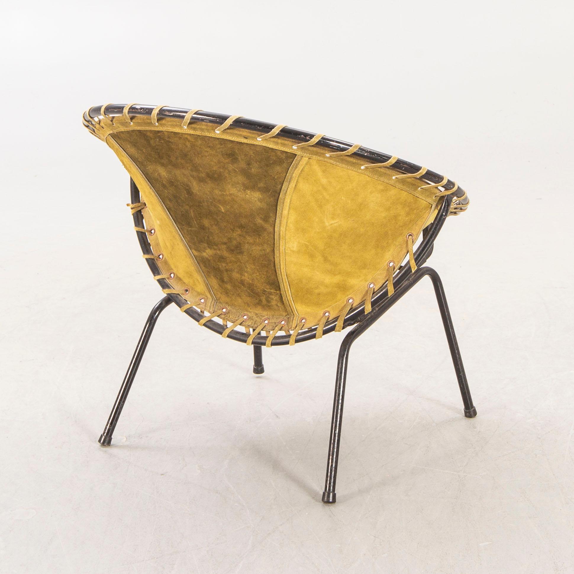 A Hans Olsen 1960s suede "Balloon Chair" armchair for Lea Design.