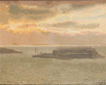 Antti Favén, olja på pannå, signerad och daterad 1931.