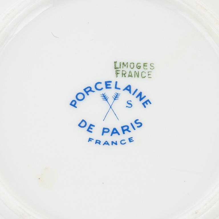 A 13-piece porcelaine coffee service, Limoges, Porcelaine de Paris, France.