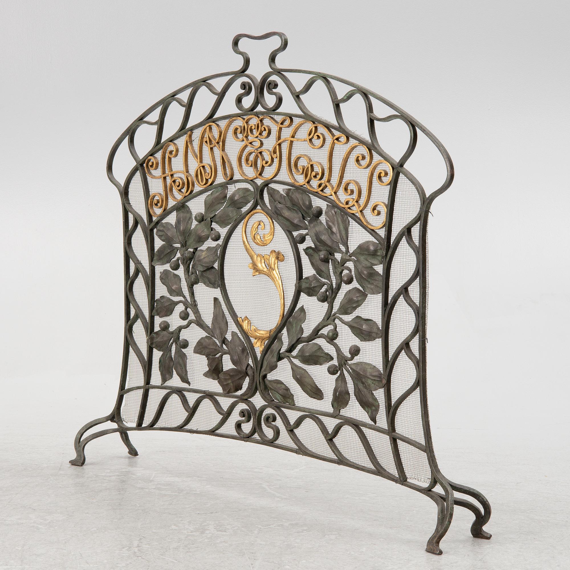 A fire screen, , 20th century,.