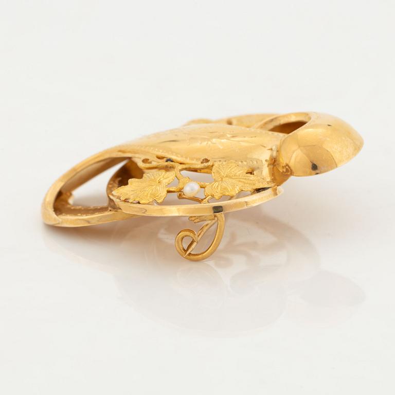 18K gold brooch, Gustaf Dahlgren & Co.