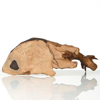 AXEL PETERSSON DÖDERHULTARN, skulptur, snidat trä. Stämpelsignerad.