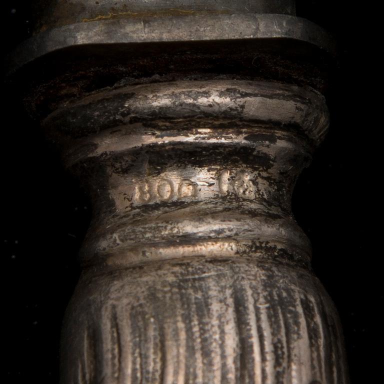 BESTICKUPPSÄTTNING, 94 delar i silver och 8 snarlika försilvrade delar, Tyskland 1900-tal. Silvervikt 3614 g.