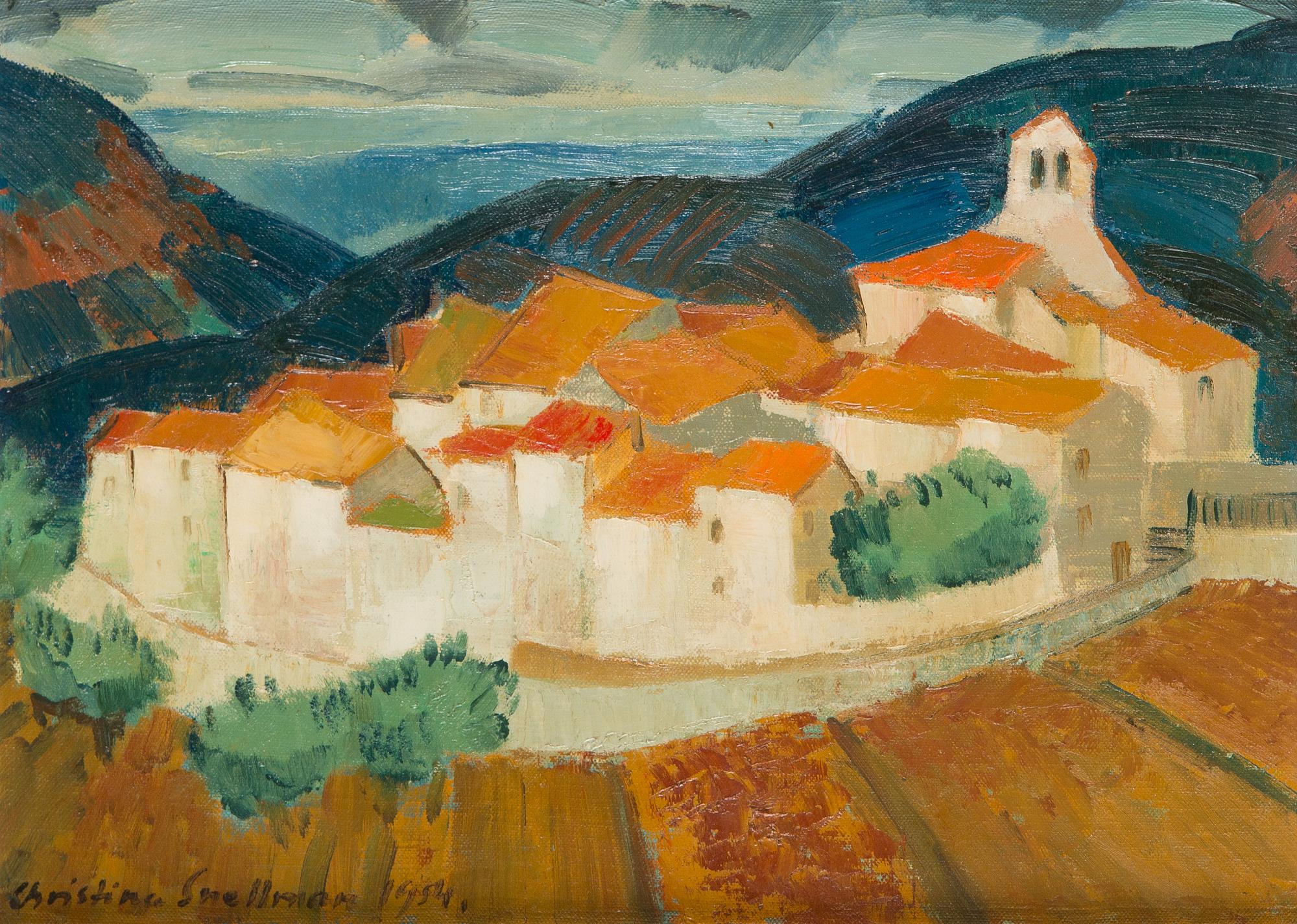 Christina Snellman, oil on canvas, signed and dated 1954.