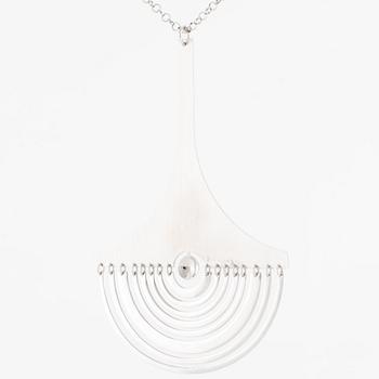 Tapio Wirkkala, pendant with chain "Moon Slice", sterling silver, for Kultakeskus.